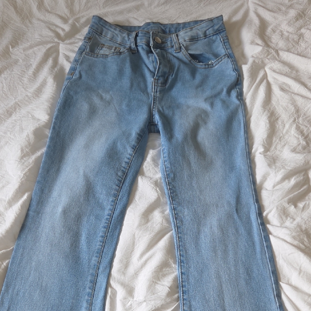 SHEIN Men's Sky Blue Straight Jeans